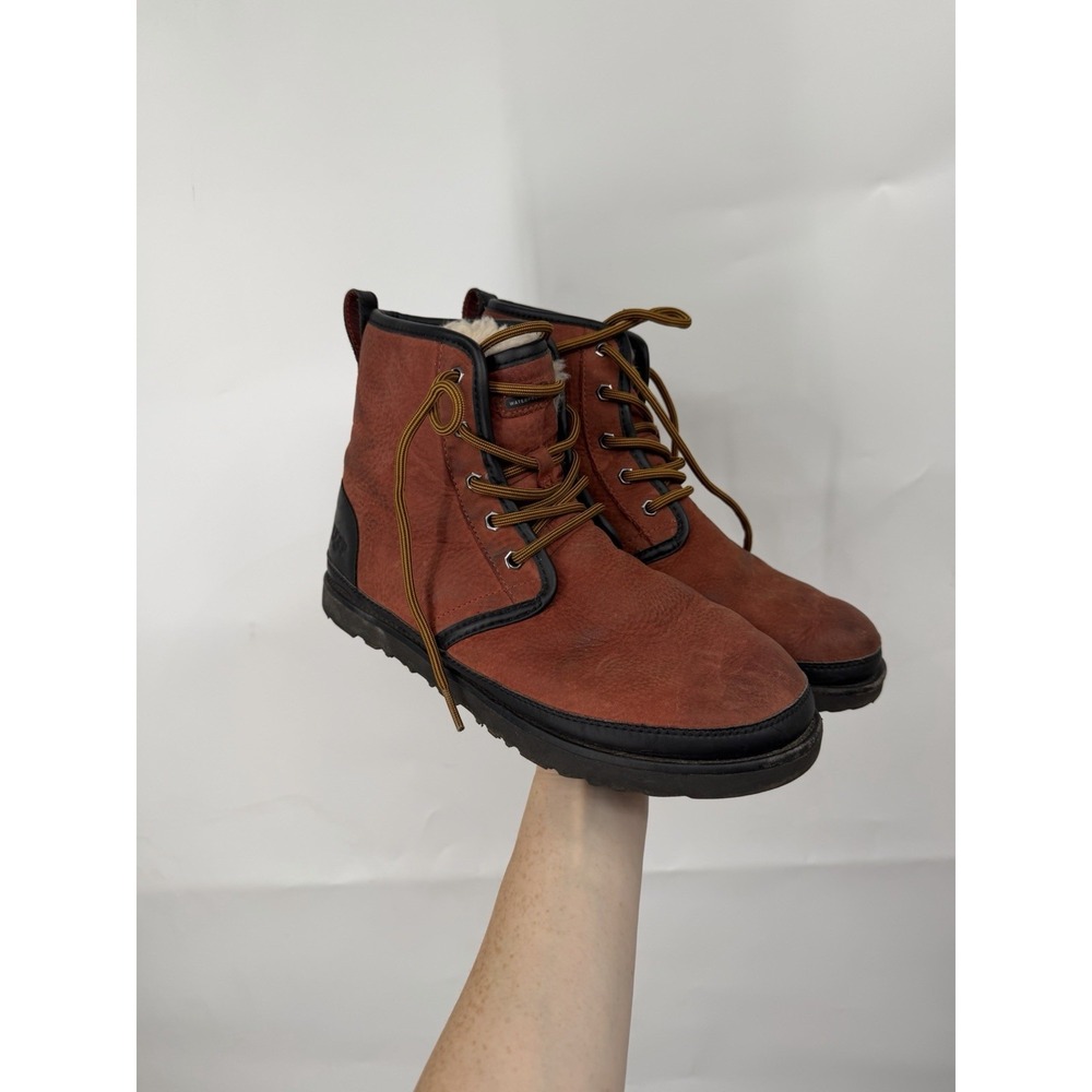 UGG Harkley Men 9 Oxford Boot Leather Outdoor Hiking Winter Insulated Camping